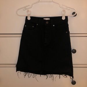Aritzia Black Denim Skirt